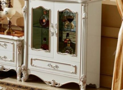 Vitrīne Vitrīna skapis koka skapis stikls skapji krāsa balta mēbeles luksuss